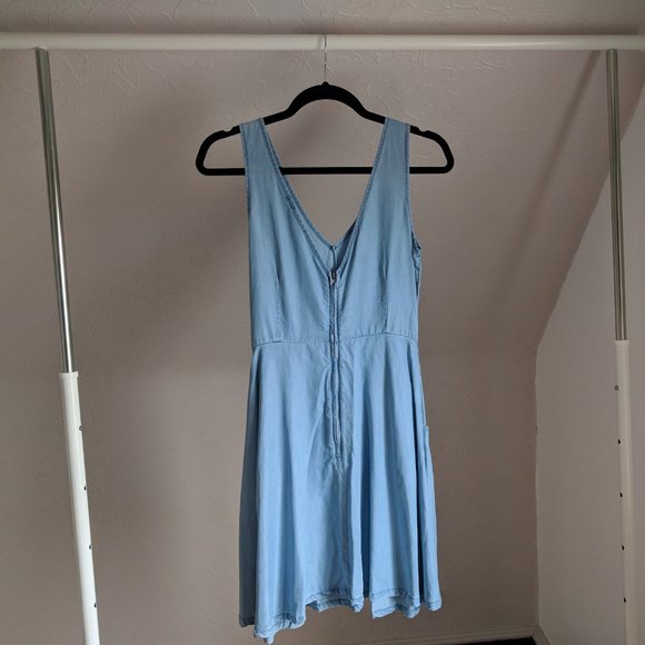 Dex Light Blue Flattering Tencel Pockets Dress XS - Picture 5 of 8